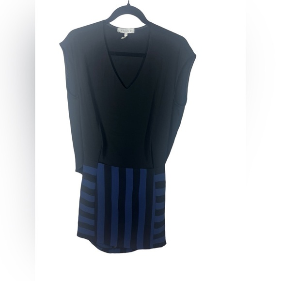 Sandro Rayure Shirt Tail Stripe Dress Size 2 - Picture 4 of 11